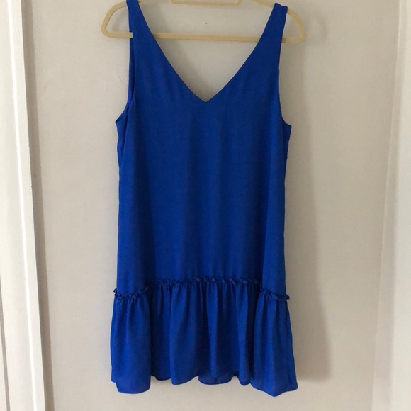 Amanda Uprichard Cobalt Blue Drop Waist Dress M - Picture 4 of 4
